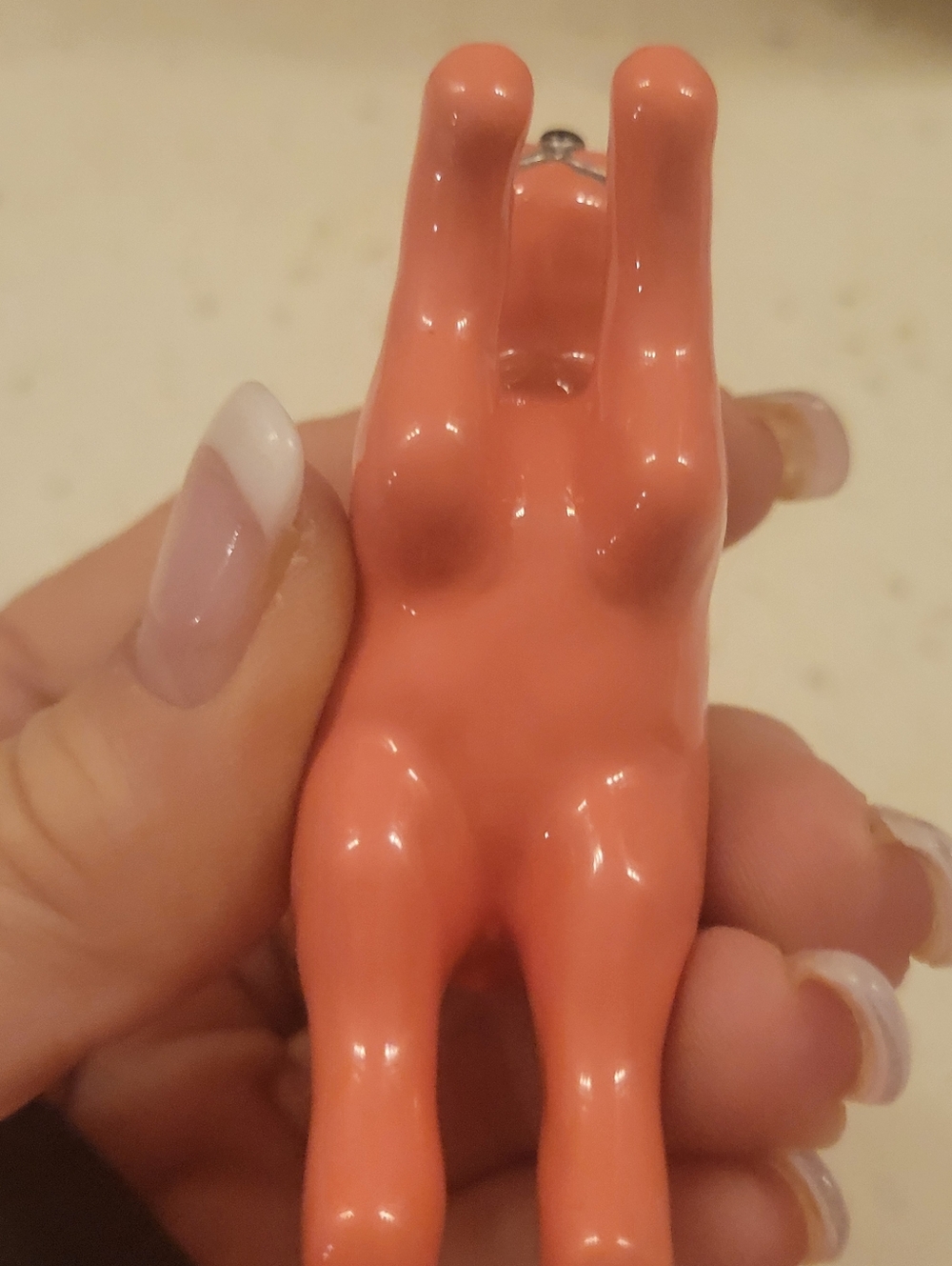 Coach Coral Pink Bunny Charm Key Charm with Crystal Eye - Picture 5 of 16